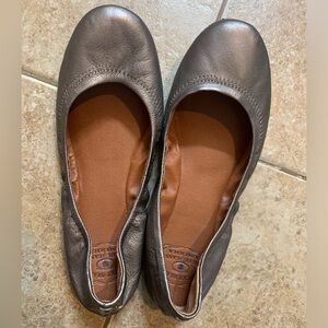 Lucky Brand Metallic Gray Ballet Flats